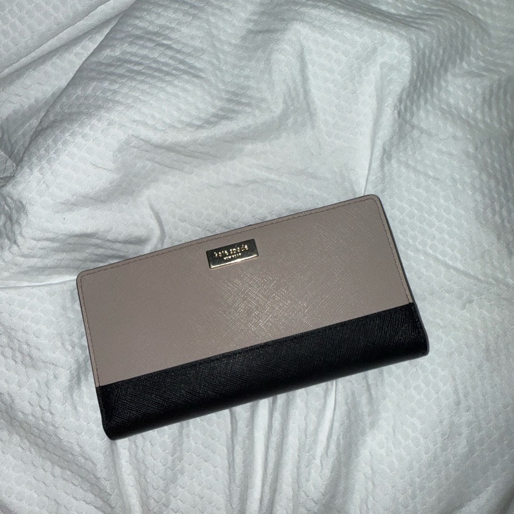 Kate Spade Taupe and Black Clutch
